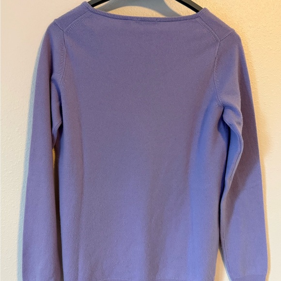 Uniqlo Lavender Cashmere Sweater Scoop Neck Medium - Picture 6 of 6